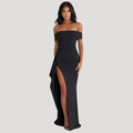 Rosamund | Women's Off Shoulder Ruched Maxi Evening Dress