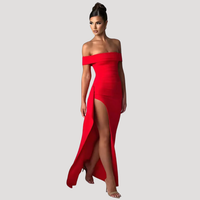 Rosamund | Women's Off Shoulder Ruched Maxi Evening Dress