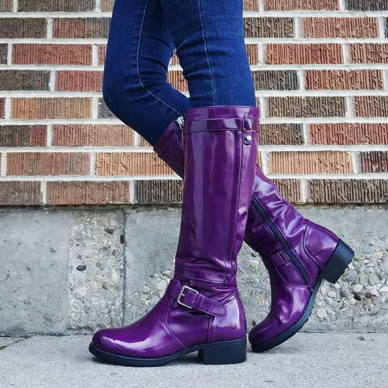 Rosemarie | Women's Red Knee High Boots