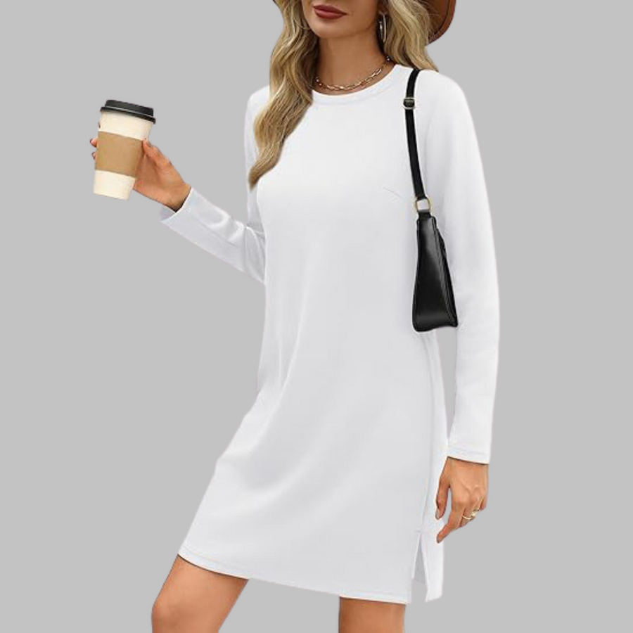 Rowanne | Women's Long Sleeve Round Neck Dress
