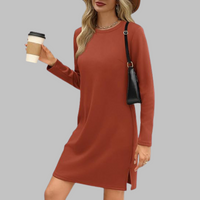 Rowanne | Women's Long Sleeve Round Neck Dress