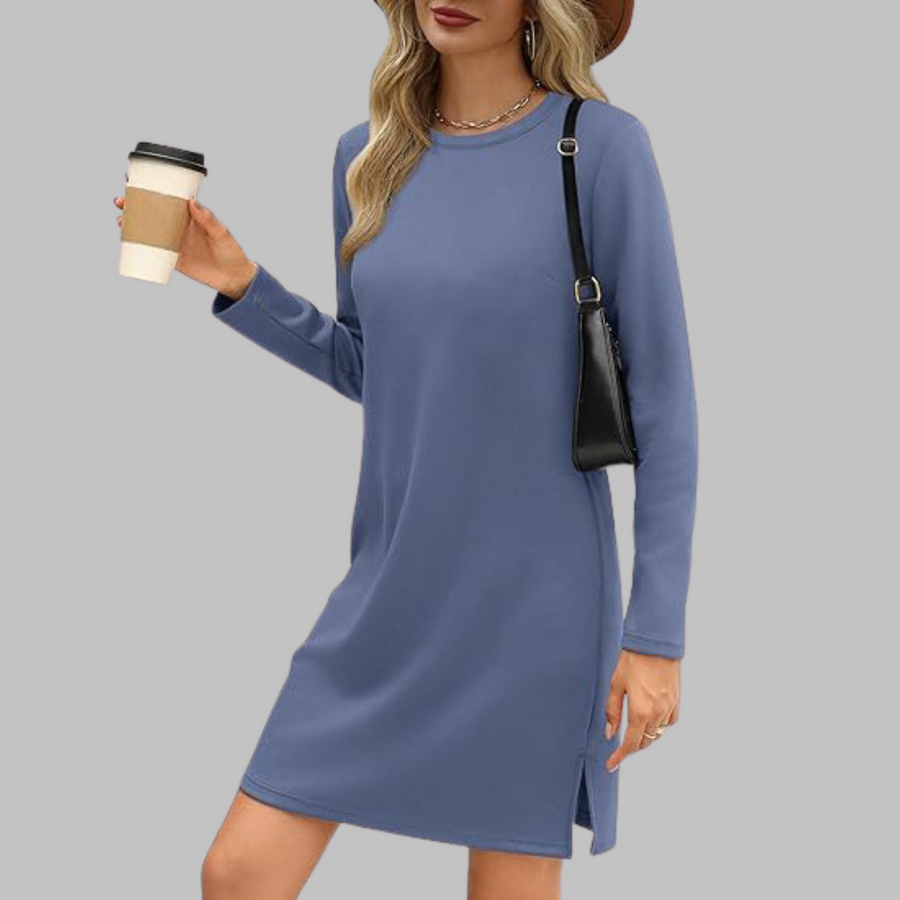 Rowanne | Women's Long Sleeve Round Neck Dress