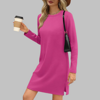 Rowanne | Women's Long Sleeve Round Neck Dress