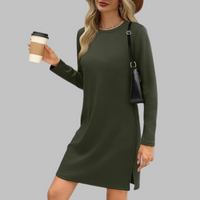 Rowanne | Women's Long Sleeve Round Neck Dress