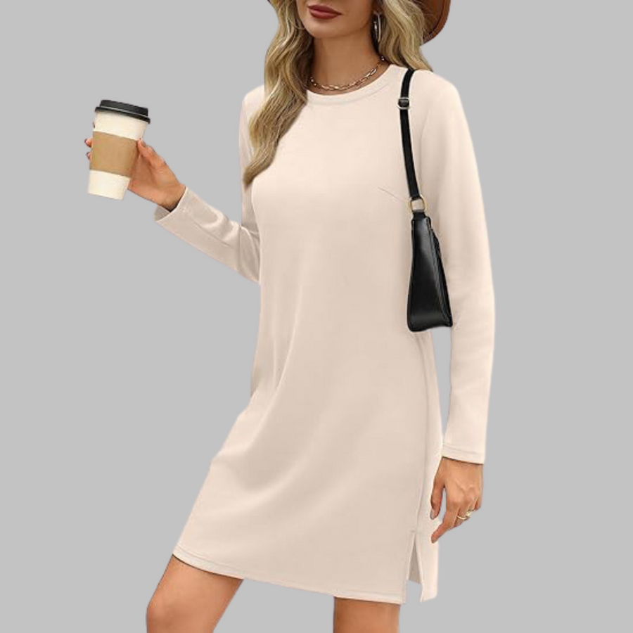 Rowanne | Women's Long Sleeve Round Neck Dress