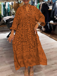 Roxana | Women's V Neck Long Sleeve Maxi Dress