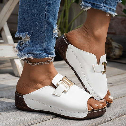 Roxanna | Women's Platform Sandals with Gold Hardware