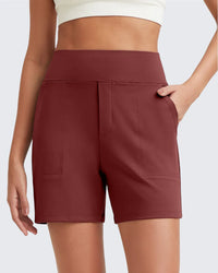 Zeni - High-Waisted Sports Shorts with Deep Pockets