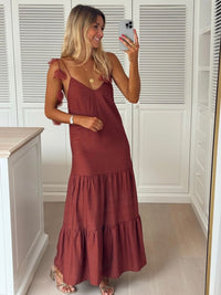 Rust Brick Tania Dress