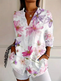 Saskia | Women's Floral Button Down Blouse