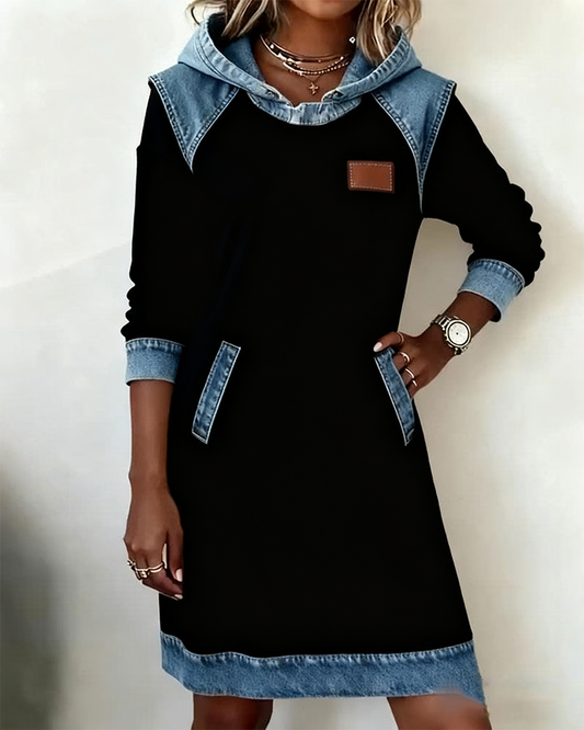 Senna | Women's Hooded Long Sleeve Midi Dress