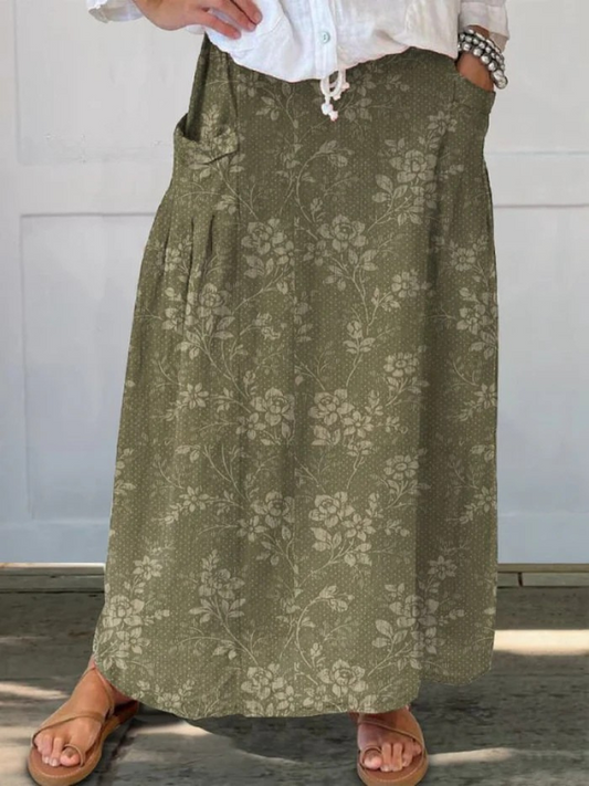 Seralynn | Women's Floral Maxi Skirt