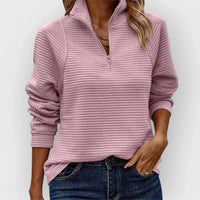 Seraphima | Women's Half Zip Ribbed Long Sleeve Pullover