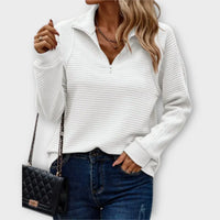 Seraphima | Women's Half Zip Ribbed Long Sleeve Pullover