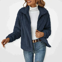 Seraphina | Women's Fuzzy Hooded Zip Up Jacket