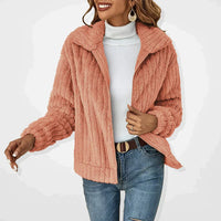 Seraphina | Women's Fuzzy Hooded Zip Up Jacket