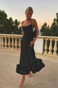Seraphine | Women's Black Evening Maxi Dress