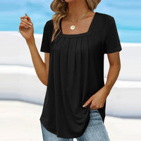 Seraphine | Women's Square Neck Pleated Blouse