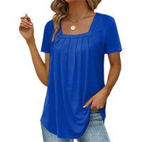 Seraphine | Women's Square Neck Pleated Blouse