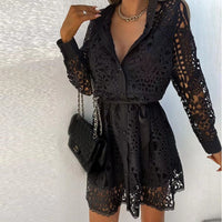 Seraphine | Women's V-Neck Long Sleeve White Mini Dress