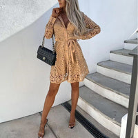 Seraphine | Women's V-Neck Long Sleeve White Mini Dress