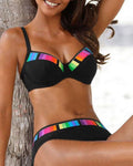 Seraphita | Women's Multicolour Stripe Bikini Set