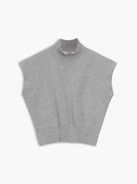 Seren | Women's Mock Neck Sleeveless Padded Shoulder Top
