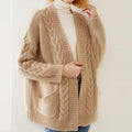 Serenella | Women's Cable Knit Long Sleeve Cardigan