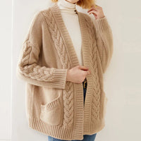 Serenella | Women's Cable Knit Long Sleeve Cardigan
