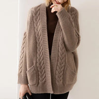 Serenella | Women's Cable Knit Long Sleeve Cardigan