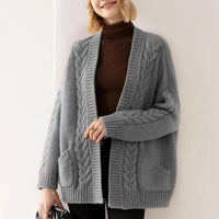 Serenella | Women's Cable Knit Long Sleeve Cardigan