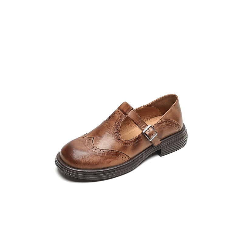 Serenella | Women's T-Strap Block Heel Mary Jane Shoes
