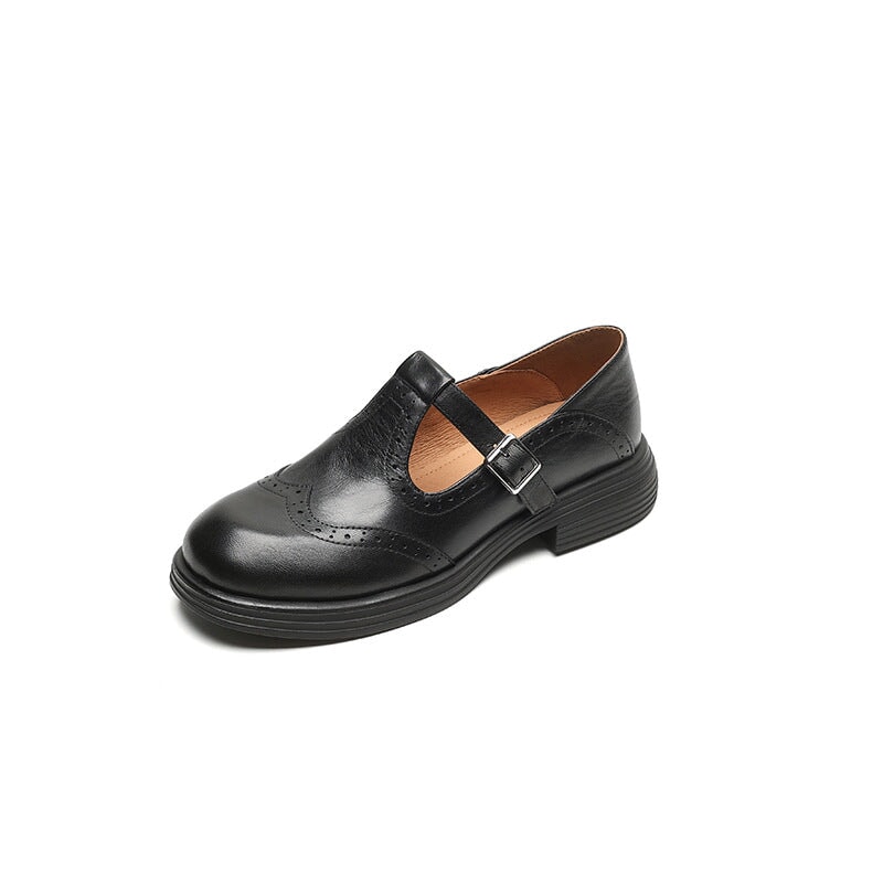 Serenella | Women's T-Strap Block Heel Mary Jane Shoes