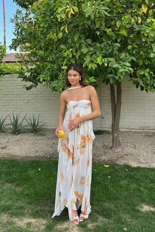 Serenelle | Women's Floral Halter Maxi Dress