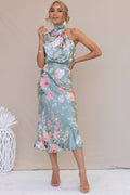 Shift Dress With Belt Light Green