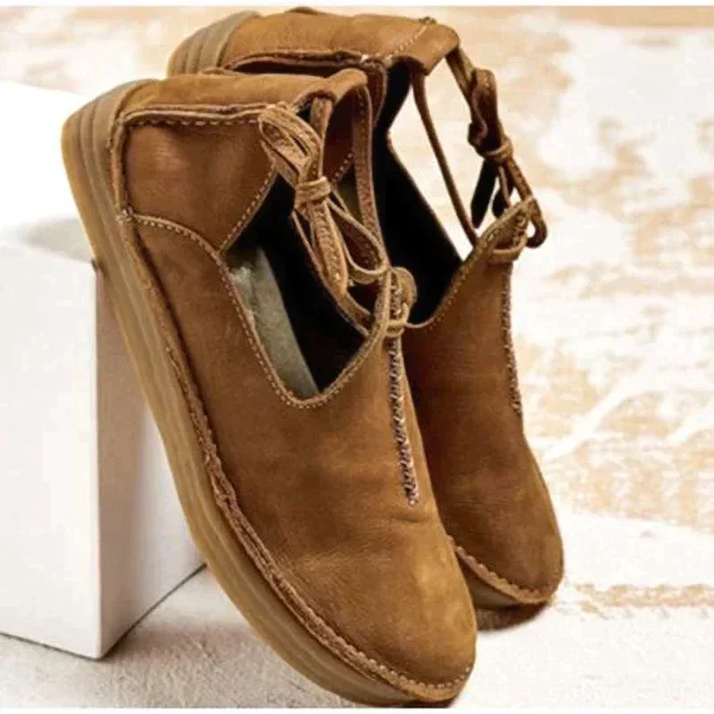 Sibyl | Women's Lace-Up Round Toe Flat Shoe