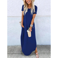 Sienna | Women's Round Neck Short Sleeve Maxi Dress