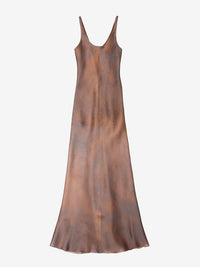 Silk Bias Slip Dress Rust Brown Fr36 (S)