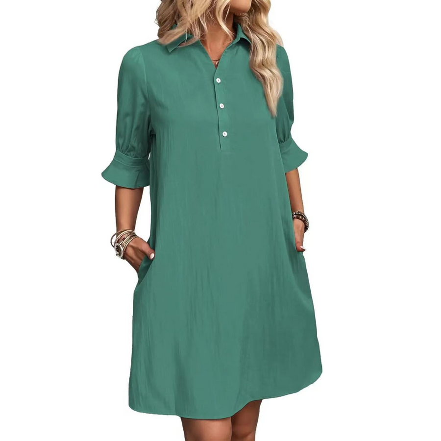 Solange | Women's Button Down Shirt Dress