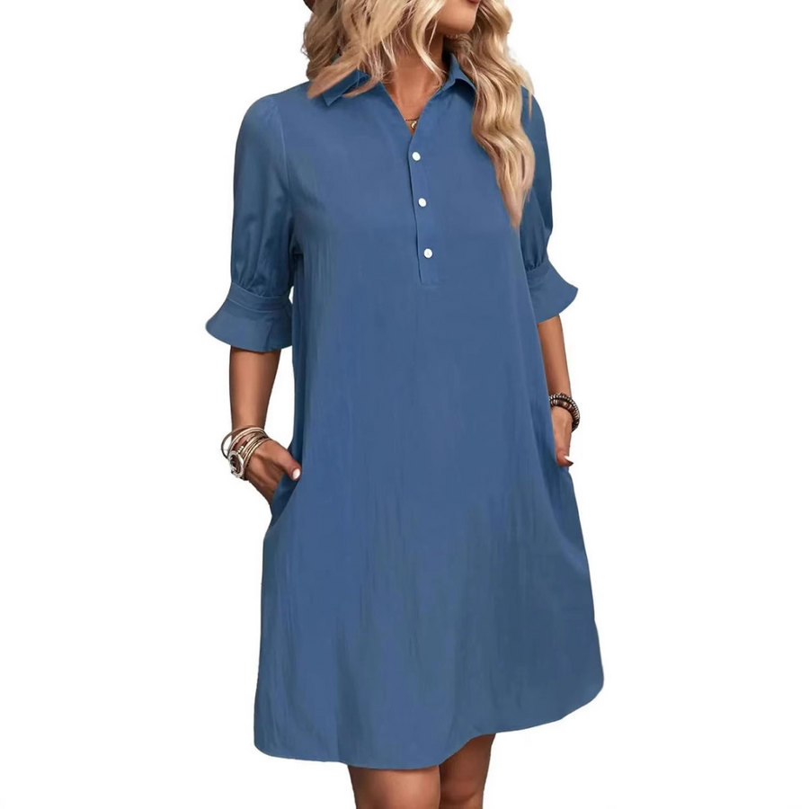 Solange | Women's Button Down Shirt Dress