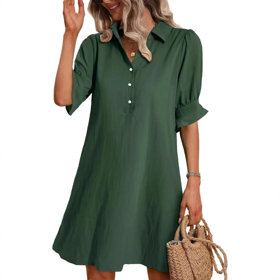 Solange | Women's Button Down Shirt Dress