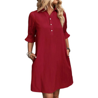 Solange | Women's Button Down Shirt Dress