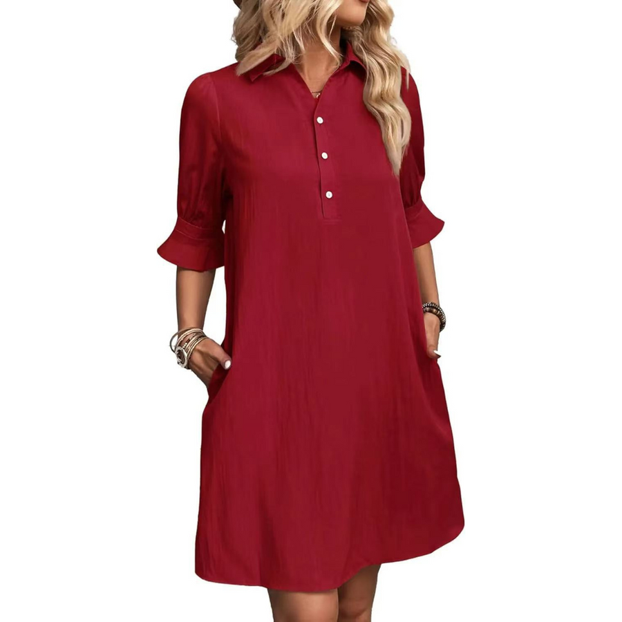 Solange | Women's Button Down Shirt Dress