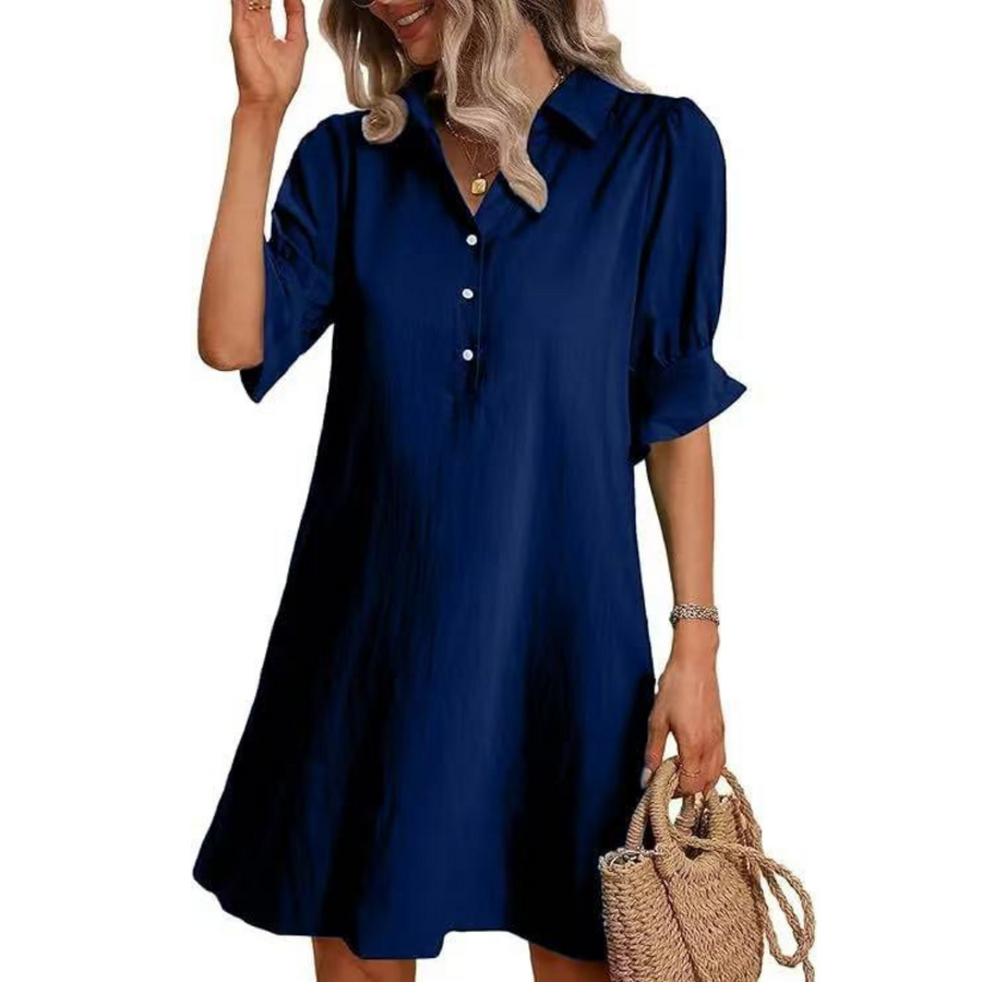 Solange | Women's Button Down Shirt Dress