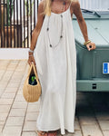 Solange | Women's Spaghetti Strap Flowy Maxi Dress