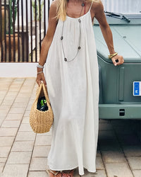 Solange | Women's Spaghetti Strap Flowy Maxi Dress