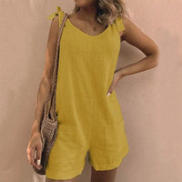 Solaris | Women's Bow Strap Sleeveless Romper