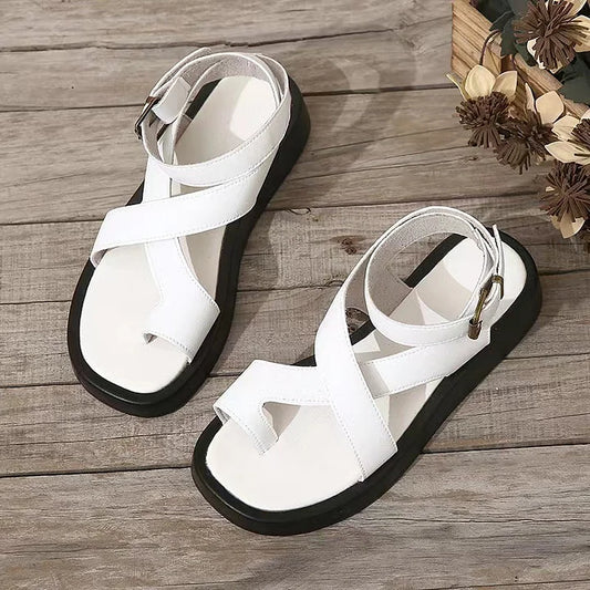 Solenna | Women's Strappy Platform Buckle Sandals