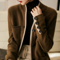 Solenne | Women's Button Front Long Sleeve Cardigan