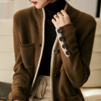 Solenne | Women's Button Front Long Sleeve Cardigan